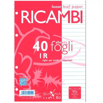 RICAMBIO A4 1R 80GR 40FF PIGNA